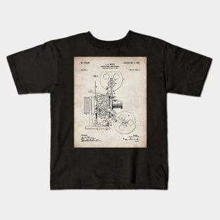 Film Camera Patent - Film Lover Cinema Student Art - Antique Kids T-Shirt